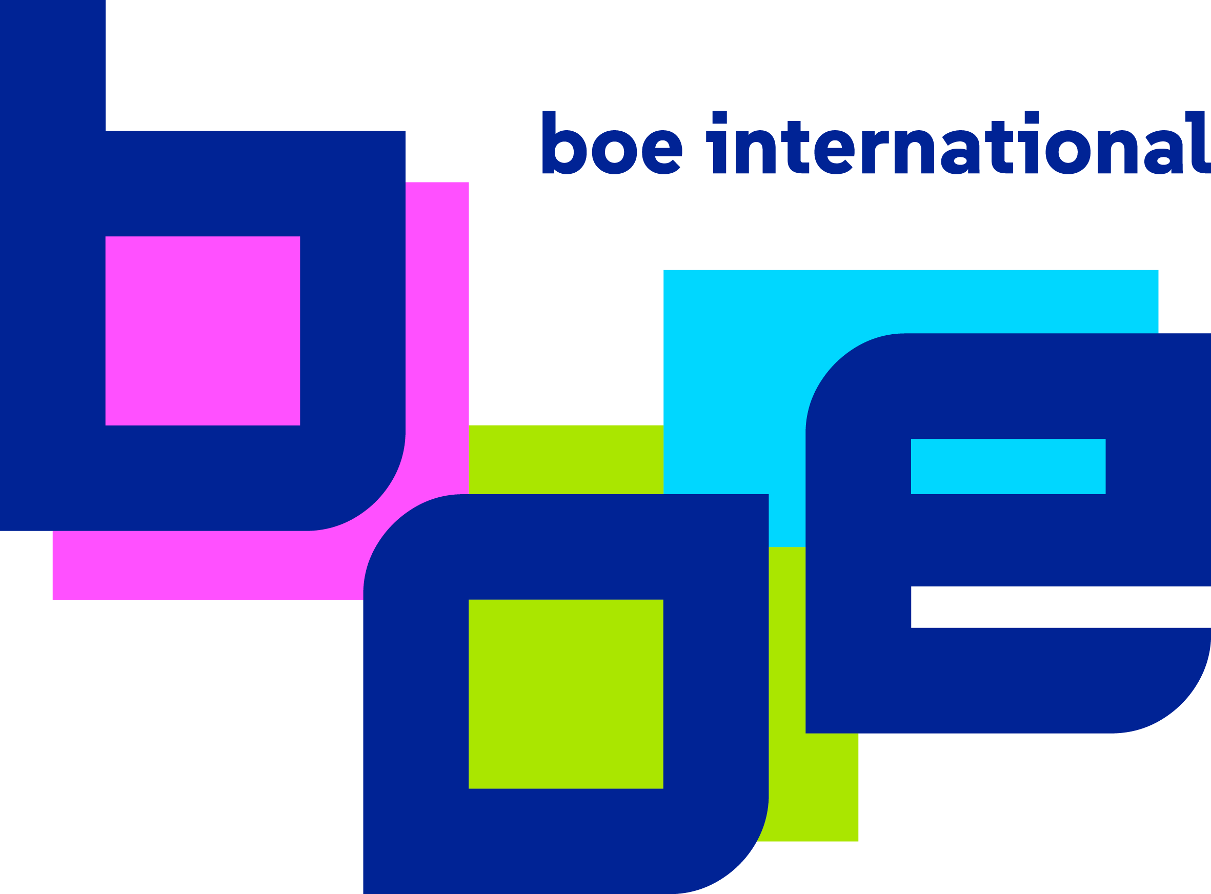 Logo der boe international, Fachmesse für die Event- und Messeindustrie in Dortmund.